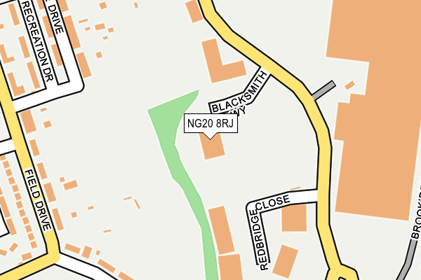 NG20 8RJ map - OS OpenMap – Local (Ordnance Survey)