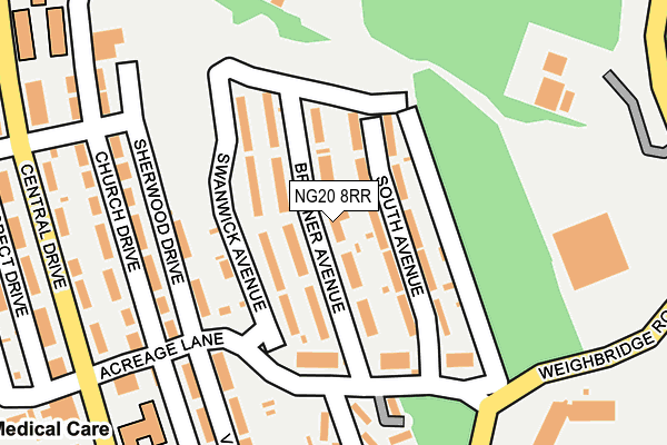 NG20 8RR map - OS OpenMap – Local (Ordnance Survey)