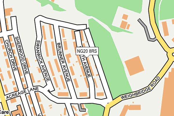 NG20 8RS map - OS OpenMap – Local (Ordnance Survey)