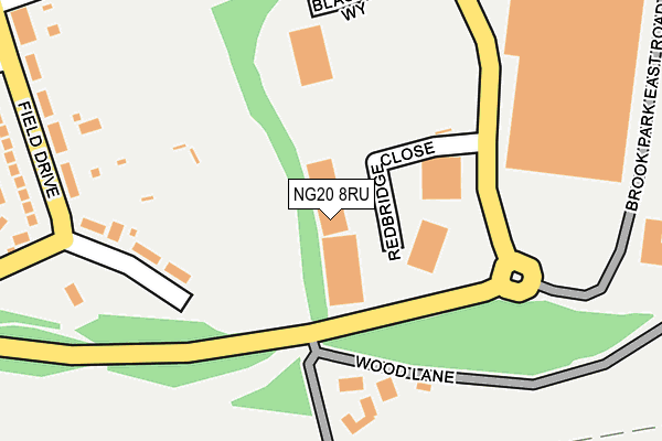 NG20 8RU map - OS OpenMap – Local (Ordnance Survey)
