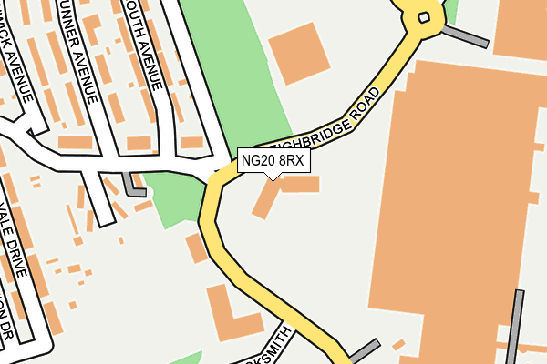 NG20 8RX map - OS OpenMap – Local (Ordnance Survey)