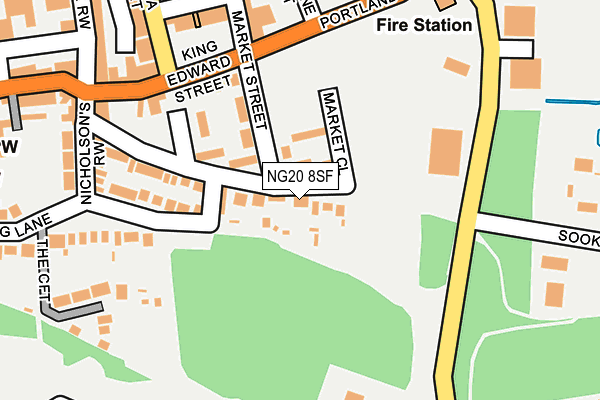 NG20 8SF map - OS OpenMap – Local (Ordnance Survey)