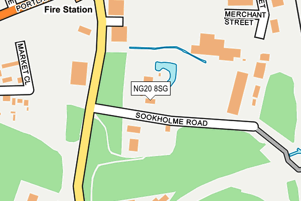 NG20 8SG map - OS OpenMap – Local (Ordnance Survey)