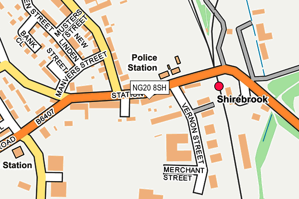 NG20 8SH map - OS OpenMap – Local (Ordnance Survey)