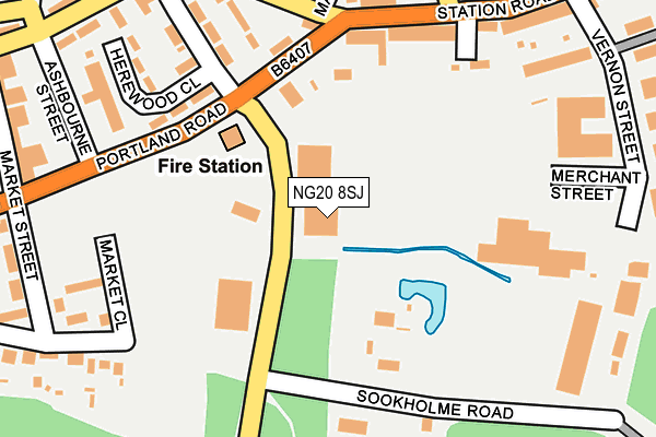 NG20 8SJ map - OS OpenMap – Local (Ordnance Survey)