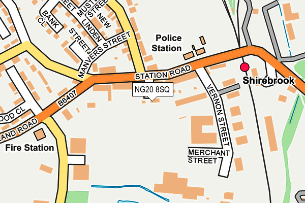 NG20 8SQ map - OS OpenMap – Local (Ordnance Survey)