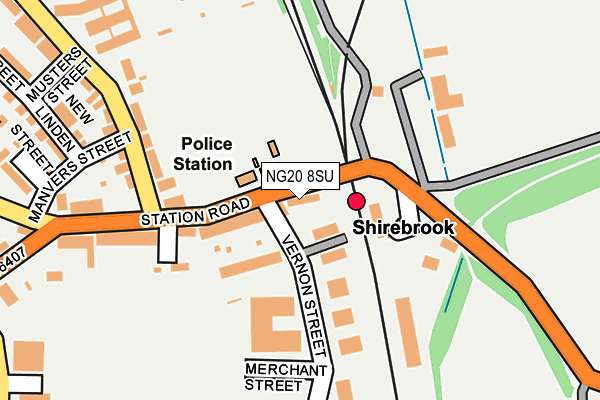 NG20 8SU map - OS OpenMap – Local (Ordnance Survey)
