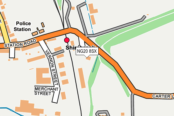 NG20 8SX map - OS OpenMap – Local (Ordnance Survey)