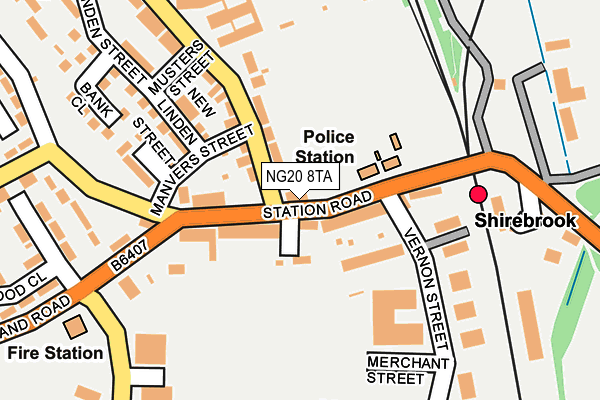 NG20 8TA map - OS OpenMap – Local (Ordnance Survey)