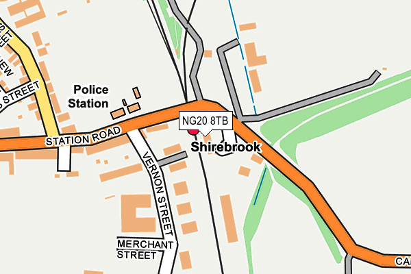 NG20 8TB map - OS OpenMap – Local (Ordnance Survey)