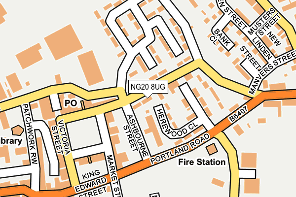 NG20 8UG map - OS OpenMap – Local (Ordnance Survey)