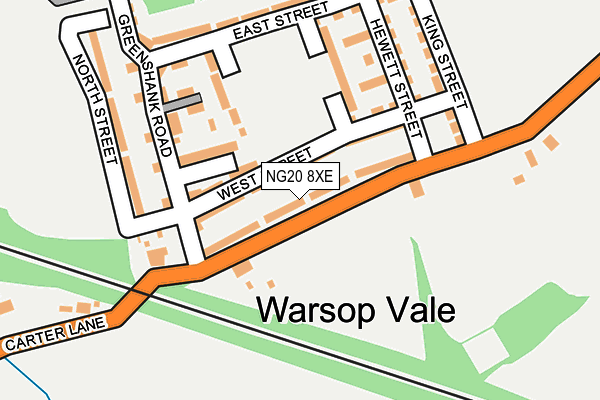 NG20 8XE map - OS OpenMap – Local (Ordnance Survey)