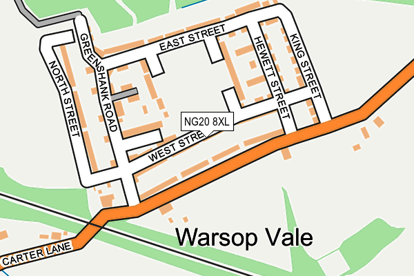 NG20 8XL map - OS OpenMap – Local (Ordnance Survey)
