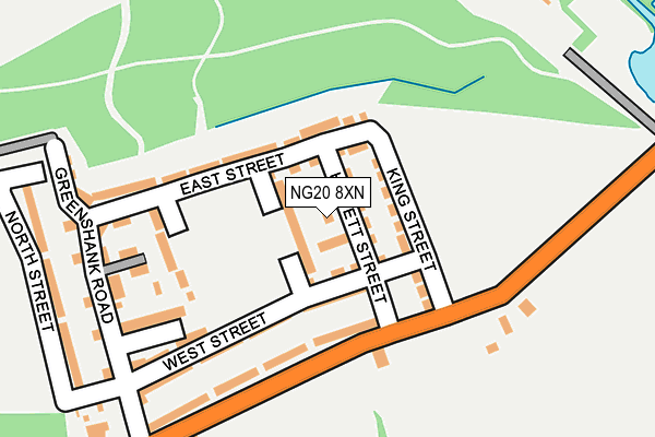 NG20 8XN map - OS OpenMap – Local (Ordnance Survey)