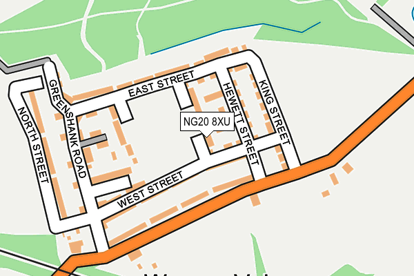 NG20 8XU map - OS OpenMap – Local (Ordnance Survey)