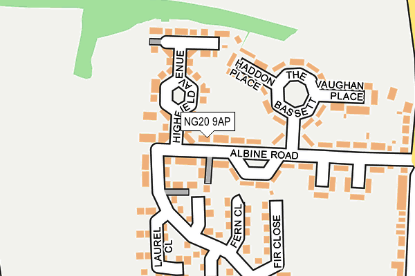 NG20 9AP map - OS OpenMap – Local (Ordnance Survey)