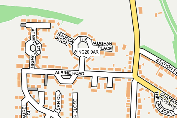 NG20 9AR map - OS OpenMap – Local (Ordnance Survey)