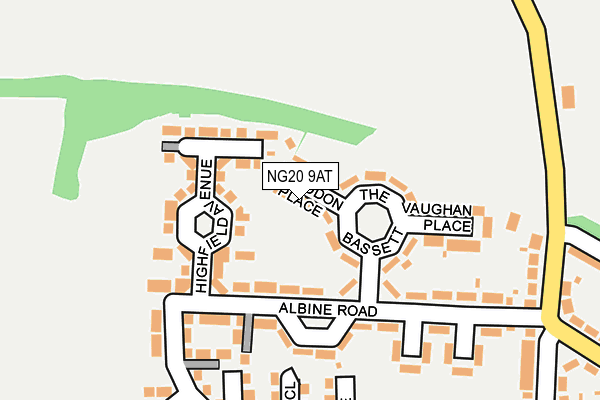 NG20 9AT map - OS OpenMap – Local (Ordnance Survey)