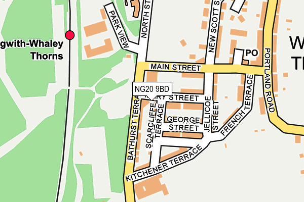 NG20 9BD map - OS OpenMap – Local (Ordnance Survey)