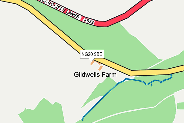 NG20 9BE map - OS OpenMap – Local (Ordnance Survey)