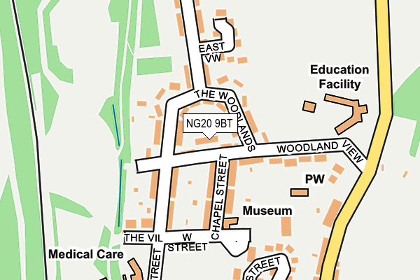 NG20 9BT map - OS OpenMap – Local (Ordnance Survey)