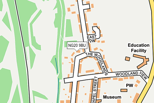 NG20 9BU map - OS OpenMap – Local (Ordnance Survey)