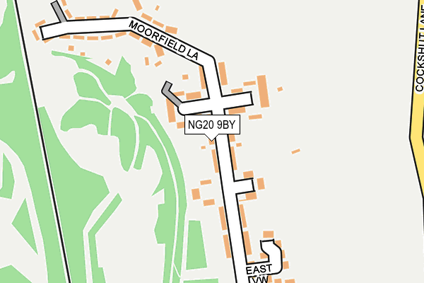 NG20 9BY map - OS OpenMap – Local (Ordnance Survey)