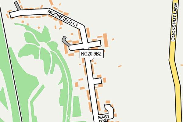 NG20 9BZ map - OS OpenMap – Local (Ordnance Survey)