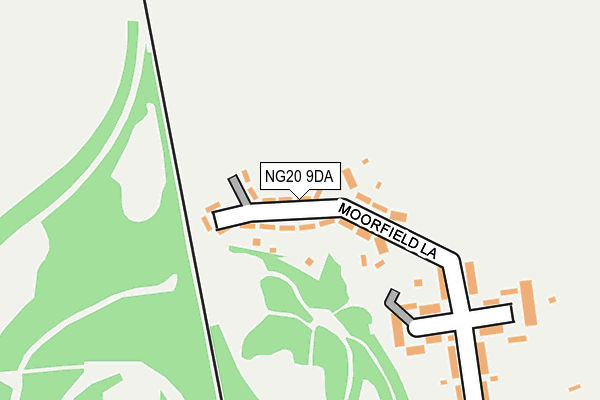 NG20 9DA map - OS OpenMap – Local (Ordnance Survey)