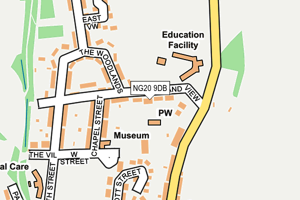 NG20 9DB map - OS OpenMap – Local (Ordnance Survey)