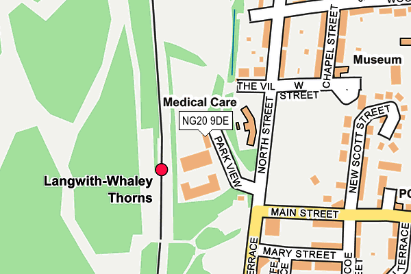 NG20 9DE map - OS OpenMap – Local (Ordnance Survey)