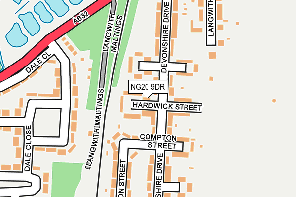 NG20 9DR map - OS OpenMap – Local (Ordnance Survey)