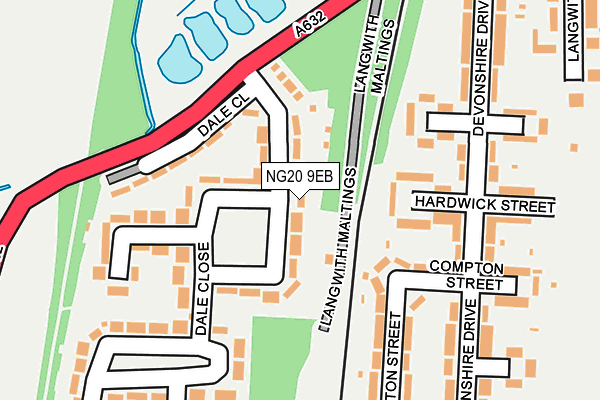 NG20 9EB map - OS OpenMap – Local (Ordnance Survey)