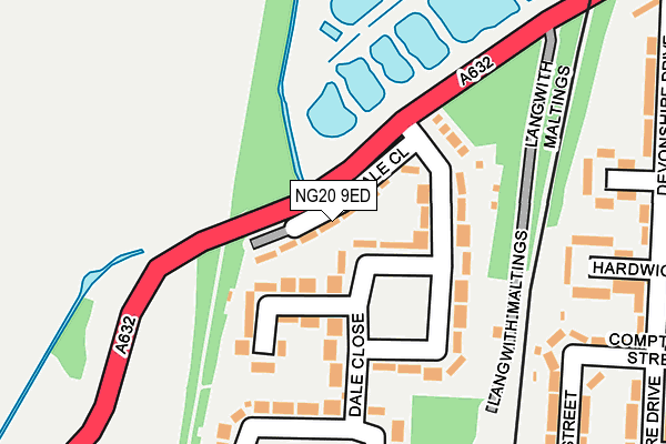NG20 9ED map - OS OpenMap – Local (Ordnance Survey)
