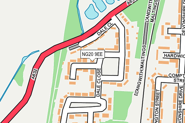 NG20 9EE map - OS OpenMap – Local (Ordnance Survey)