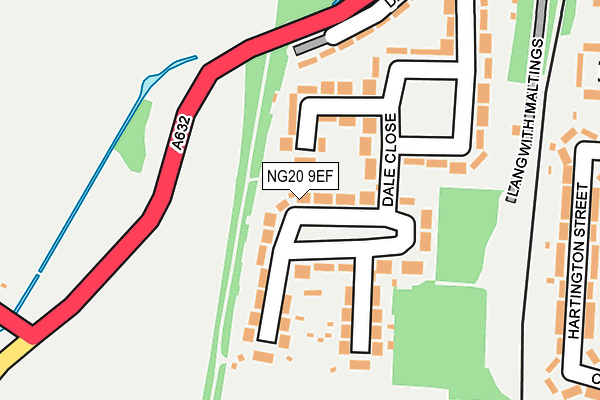 NG20 9EF map - OS OpenMap – Local (Ordnance Survey)