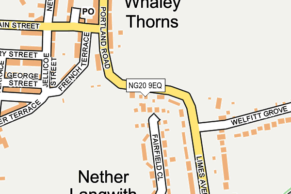 NG20 9EQ map - OS OpenMap – Local (Ordnance Survey)