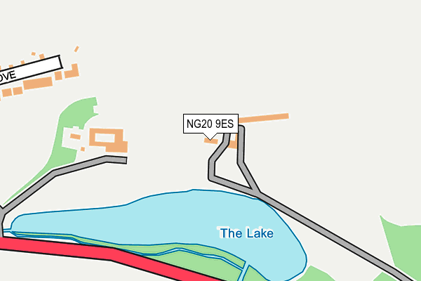 NG20 9ES map - OS OpenMap – Local (Ordnance Survey)