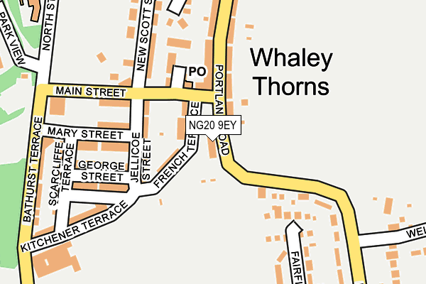 NG20 9EY map - OS OpenMap – Local (Ordnance Survey)