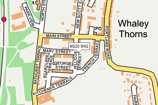 NG20 9HG map - OS OpenMap – Local (Ordnance Survey)