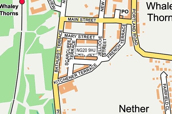 NG20 9HJ map - OS OpenMap – Local (Ordnance Survey)