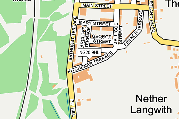 NG20 9HL map - OS OpenMap – Local (Ordnance Survey)