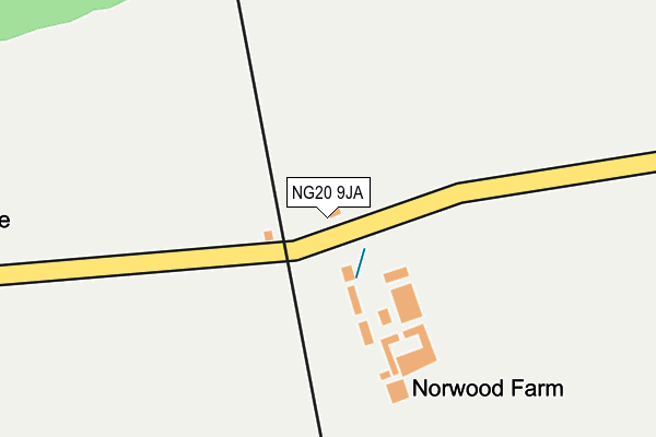 NG20 9JA map - OS OpenMap – Local (Ordnance Survey)