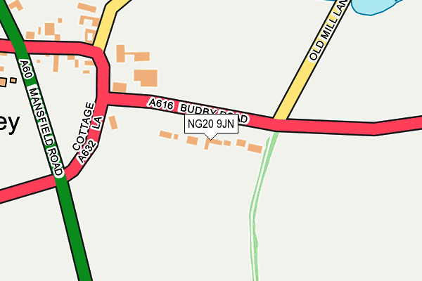 NG20 9JN map - OS OpenMap – Local (Ordnance Survey)