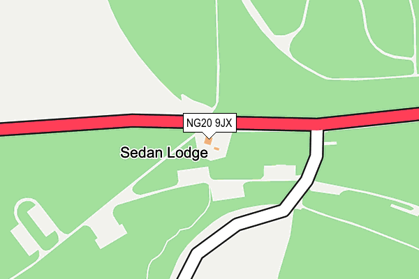 NG20 9JX map - OS OpenMap – Local (Ordnance Survey)