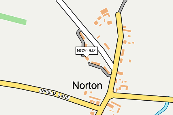 NG20 9JZ map - OS OpenMap – Local (Ordnance Survey)