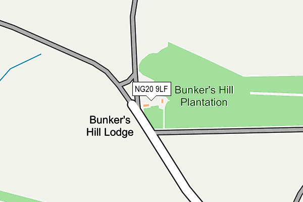 NG20 9LF map - OS OpenMap – Local (Ordnance Survey)