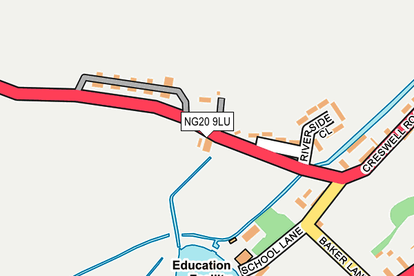 NG20 9LU map - OS OpenMap – Local (Ordnance Survey)