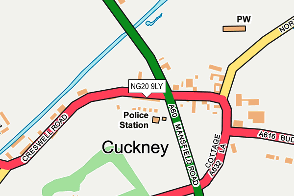 NG20 9LY map - OS OpenMap – Local (Ordnance Survey)