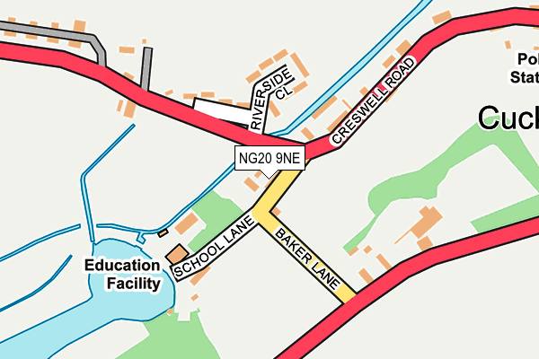 NG20 9NE map - OS OpenMap – Local (Ordnance Survey)